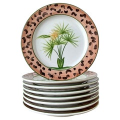 Vintage Coastal Italian Glazed Ceramic Salad Plates - Set of 8 Vintage Coastal Italian Glazed Ceramic Salad Plates - Set of 8