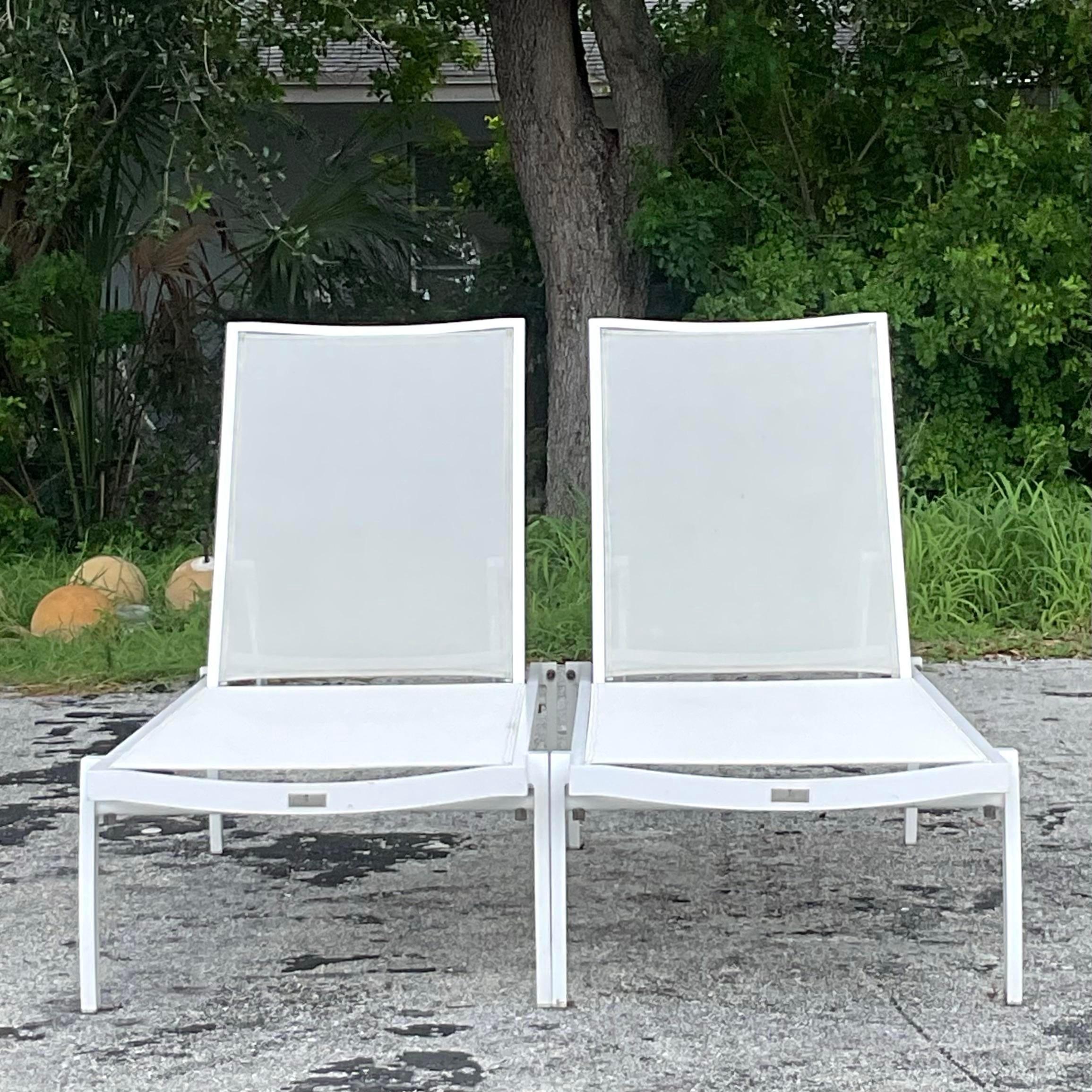 Chaise Lounges con fronte curvo Janus et Cie vintage - Set di 2 1