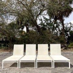 Vintage Coastal Janus et Cie Chaise Lounge de malla - un par