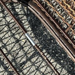 Vintage Coastal Kenneth's Cobonpue Geflochtene Rattan und Jute Ottoman