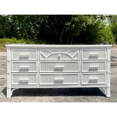 Vintage Coastal Lacquered Henry Link Dresser