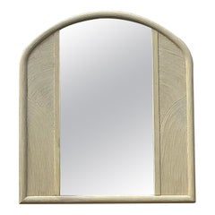 Specchio ad arco Coastal Lenoir Pencil Reed d'epoca