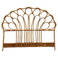 Vintage Coastal Loop Rattan Queen Headboard