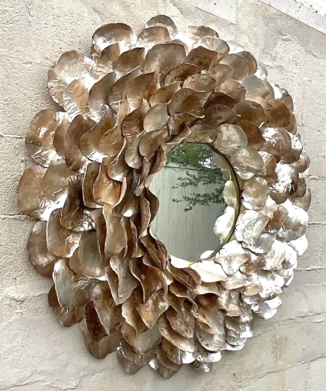 Shell Vintage Coastal Made Goods Capiz Mirror