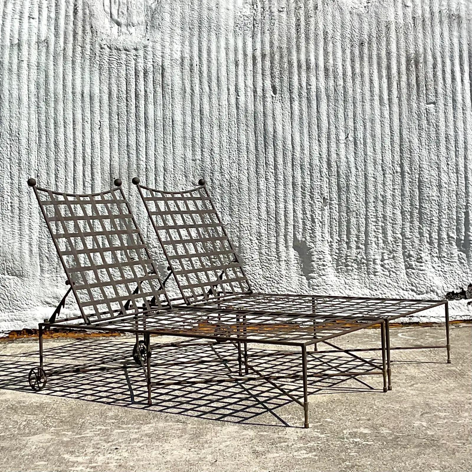 wrought iron loungers