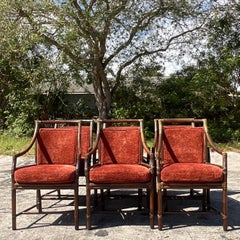 Vintage Coastal McGuire Target Back Dining Chairs - Set of 6