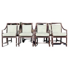 Vintage Coastal McGuire Target Back Dining Chairs, Set of 8