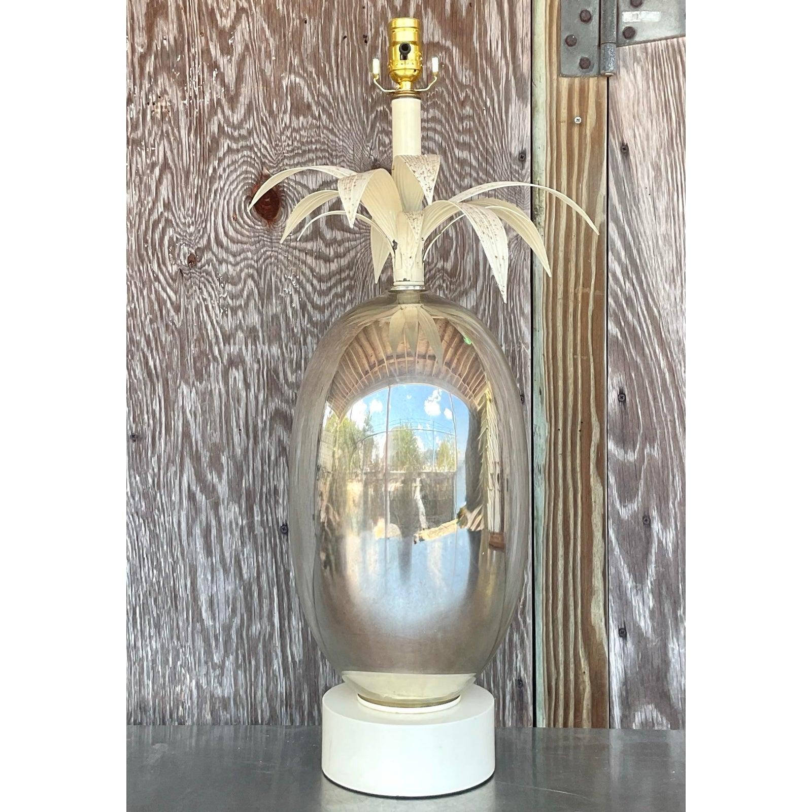 Lámpara vintage costera de palma de mercurio siglo XX en venta