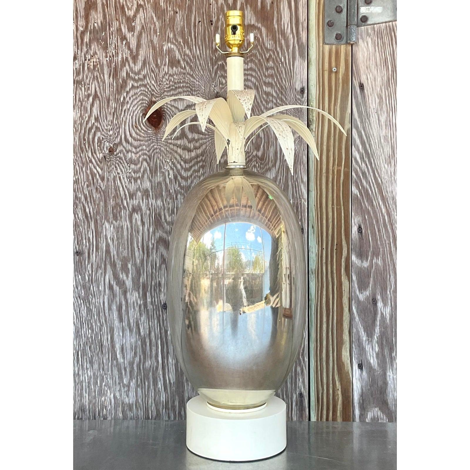 Lámpara vintage costera de palma de mercurio Metal en venta