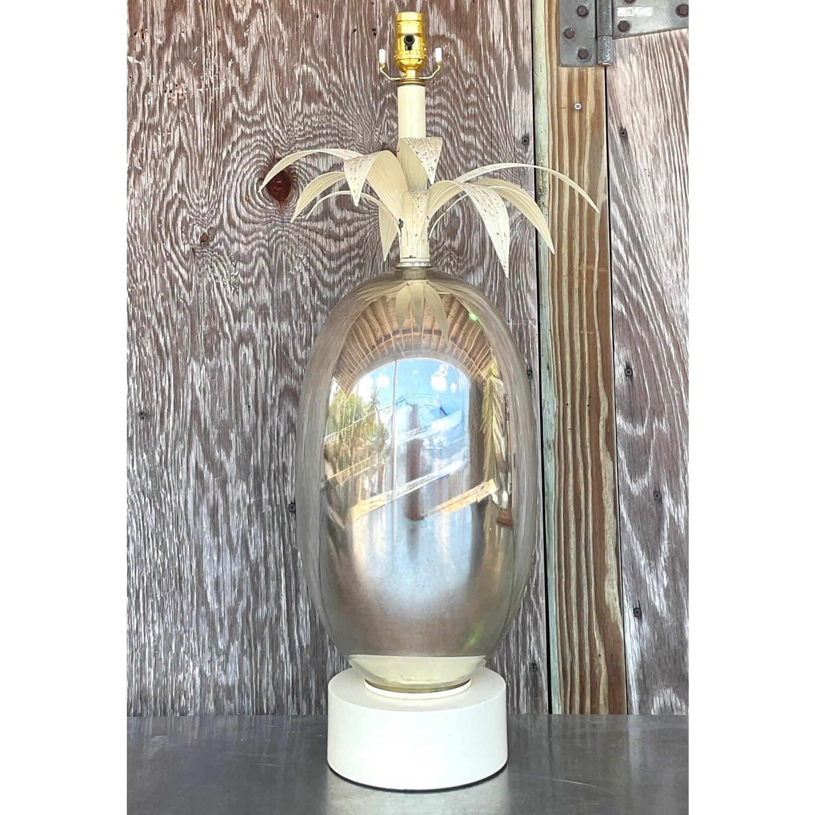 Lámpara vintage costera de palma de mercurio en venta 1