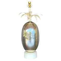 Vintage Coastal Mercury Palm Lamp