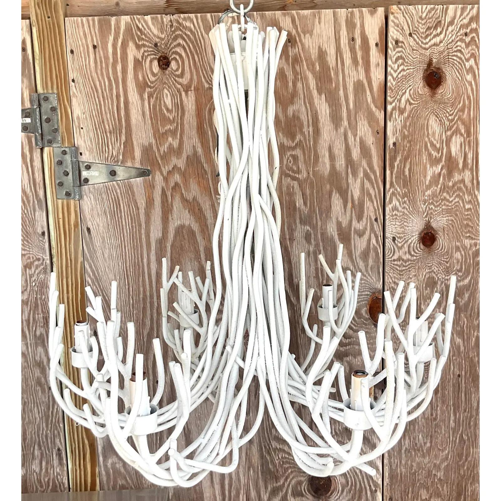 white twig chandelier