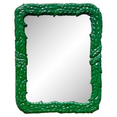 Vintage Coastal Molded Palm Frond Mirror