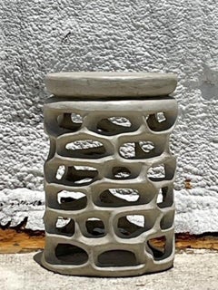 Vintage Coastal Harz geformt niedrigen Hocker