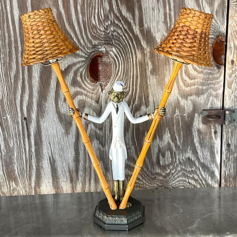 bellhop monkey lamp