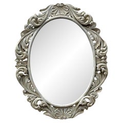 Vintage Coastal Monumental Carved Filagree Mirror