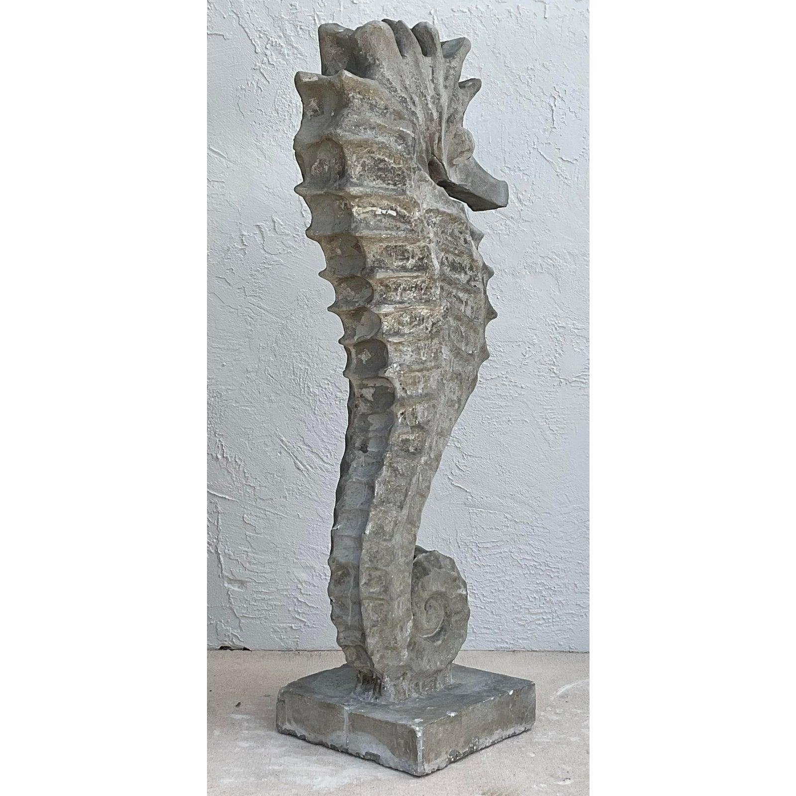 Americano Cavalluccio marino monumentale costiero d'epoca in cemento armato - Una coppia in vendita