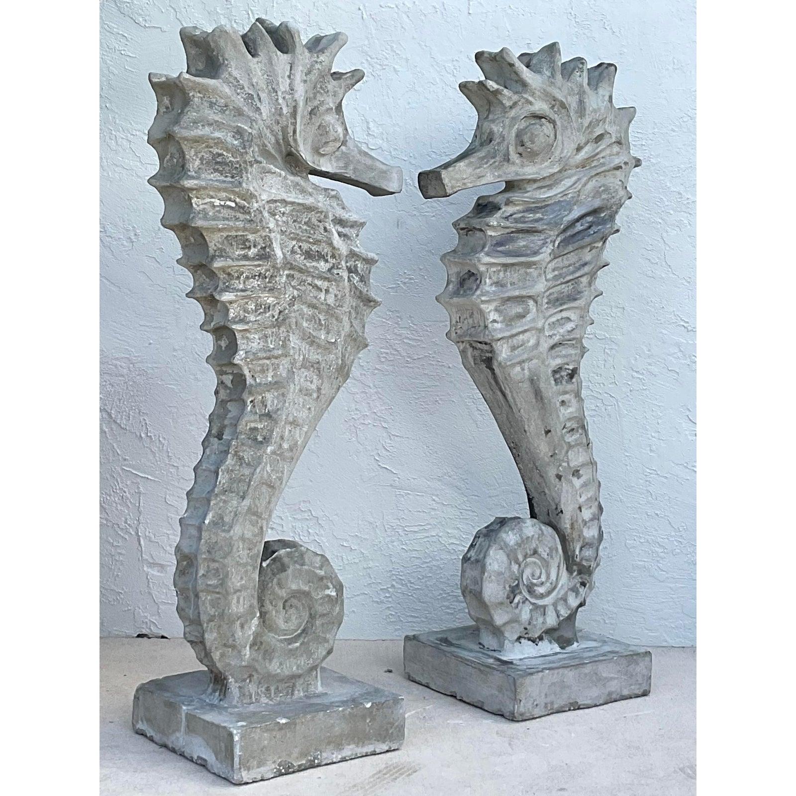 XXI secolo e contemporaneo Cavalluccio marino monumentale costiero d'epoca in cemento armato - Una coppia in vendita