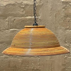 Vintage Coastal Monumental Pencil Reed Chandelier