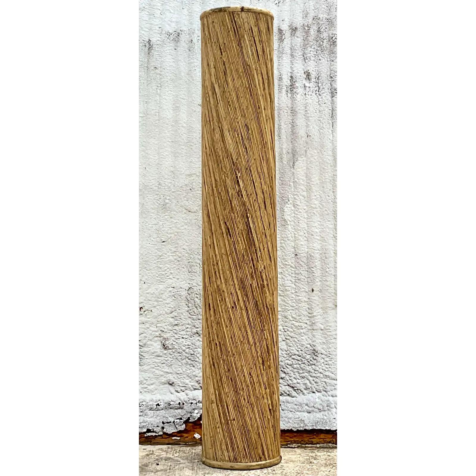 Philippine Vintage Coastal Monumental Pencil Reed Column For Sale