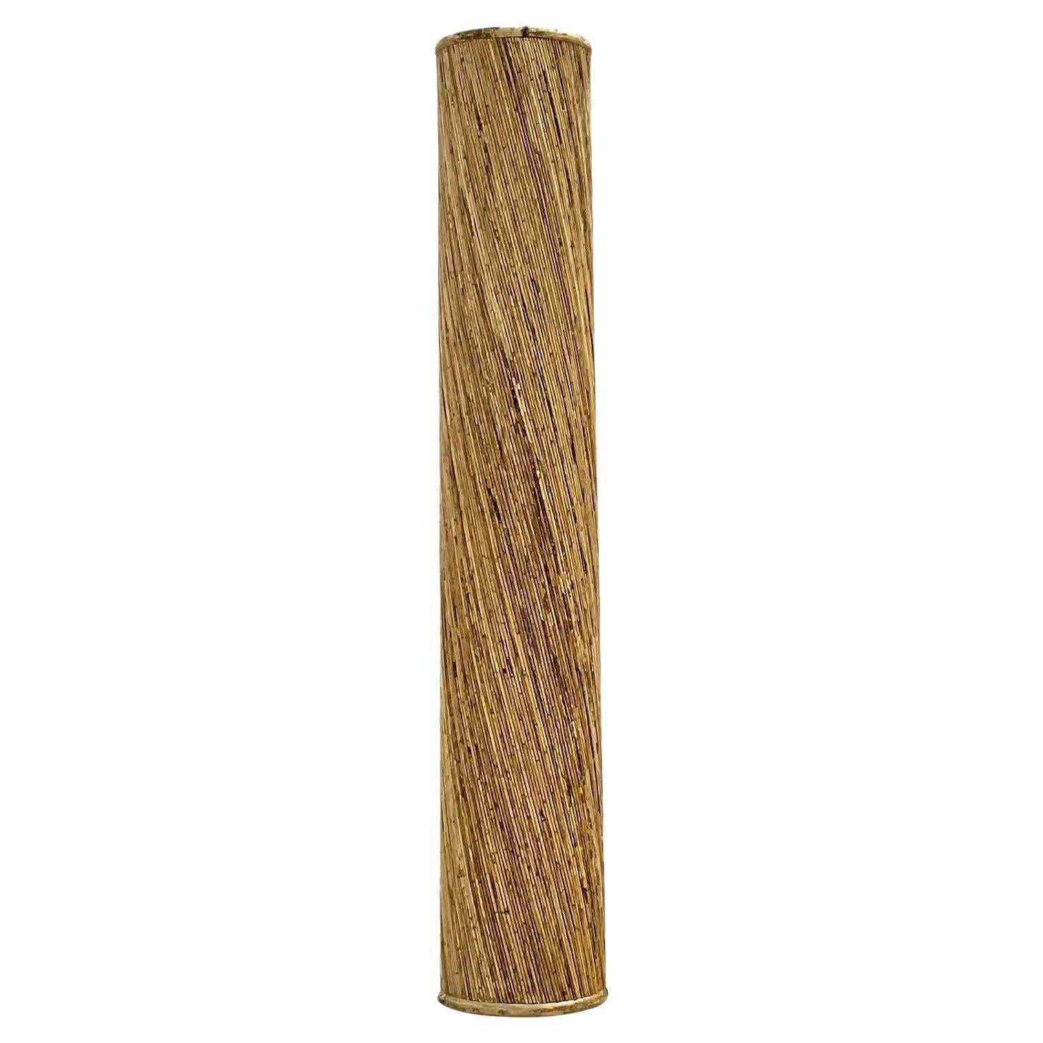 Vintage Coastal Monumental Pencil Reed Column