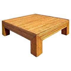 Vintage Coastal Monumental Reed Coffee Table
