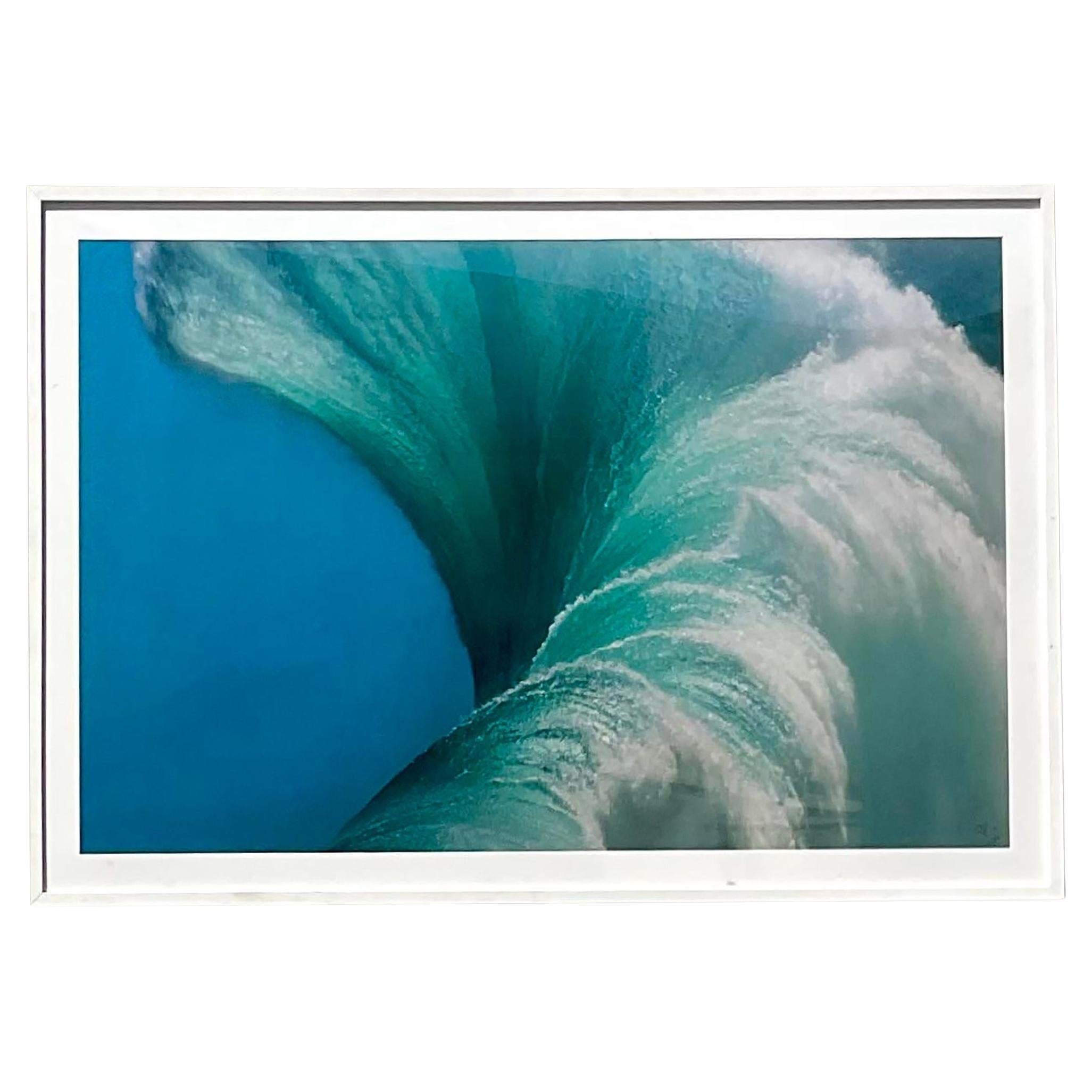 Vintage Coastal Monumental Signed Ray Collins Wave Photograph