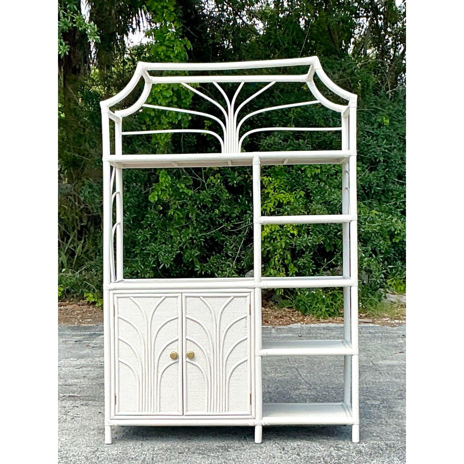 Etagere in rattan dentellato Vintage By in vendita 3