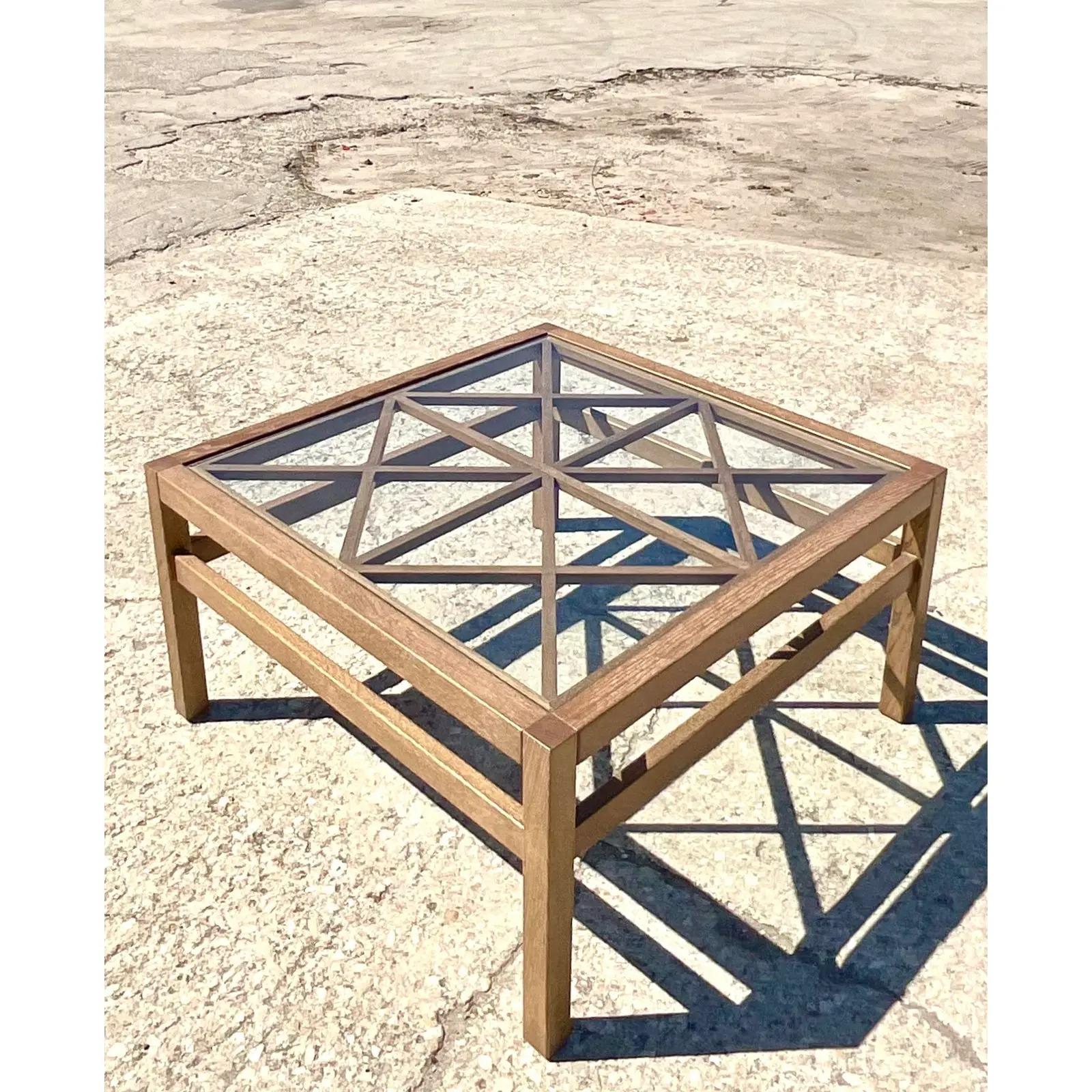 North American Vintage Coastal Oomph Home Essex Driftwood Coffee Table