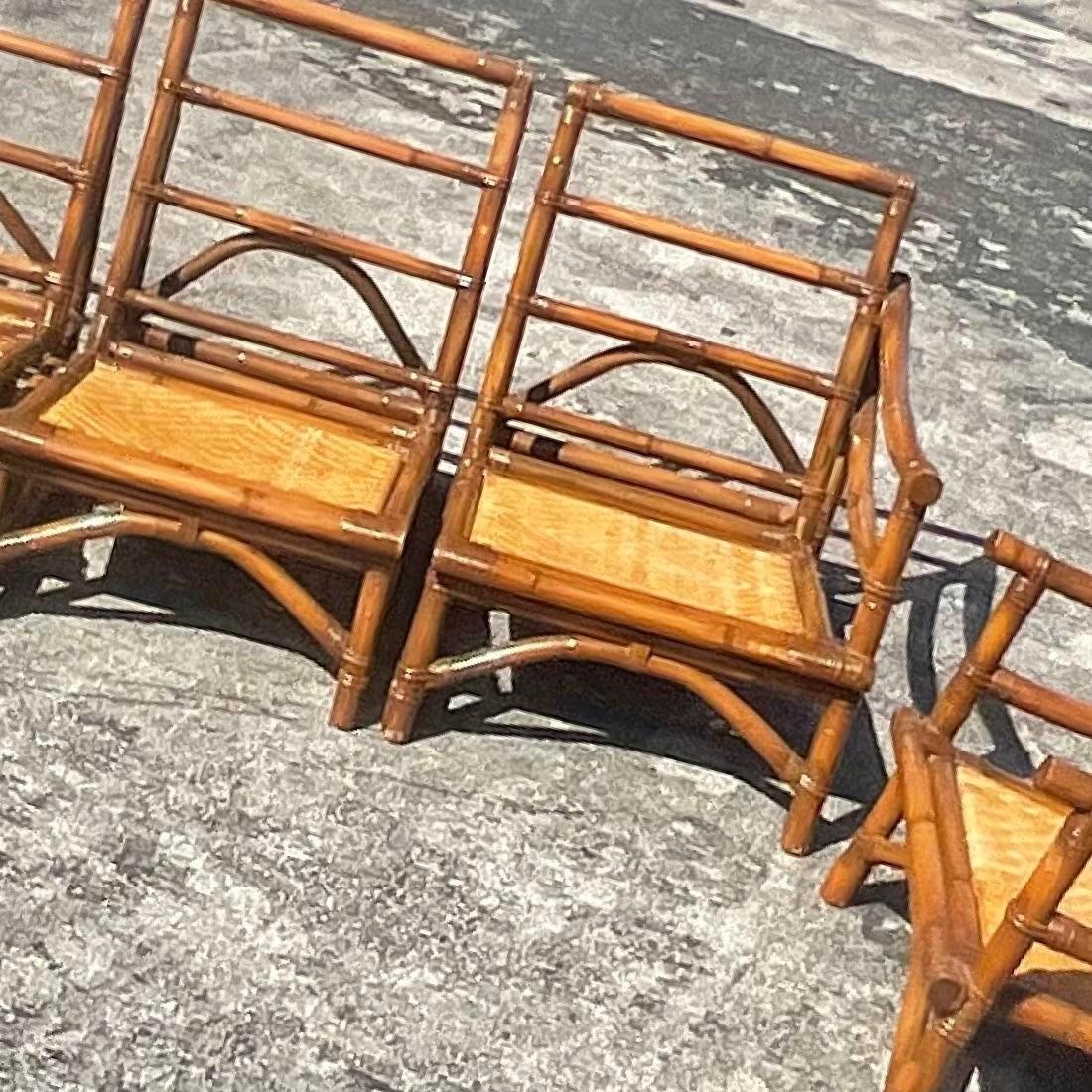 Ensemble de canapés pagodes Coastal vintage d'après John Wisner en vente 1