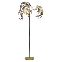 Vintage Coastal Palm Frond Floor Lamp
