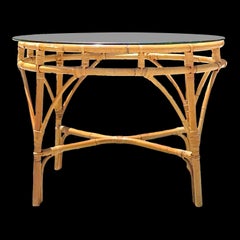 Vintage Coastal Pencil Reed Coffee Table