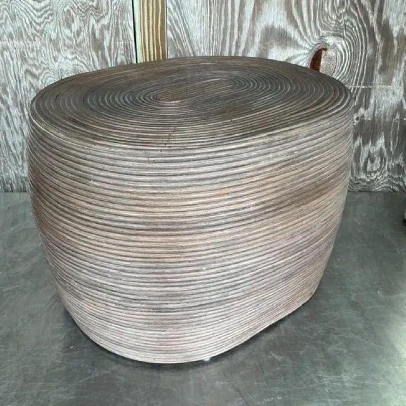 Mesa baja vintage Coastal Pencil Reed siglo XX en venta