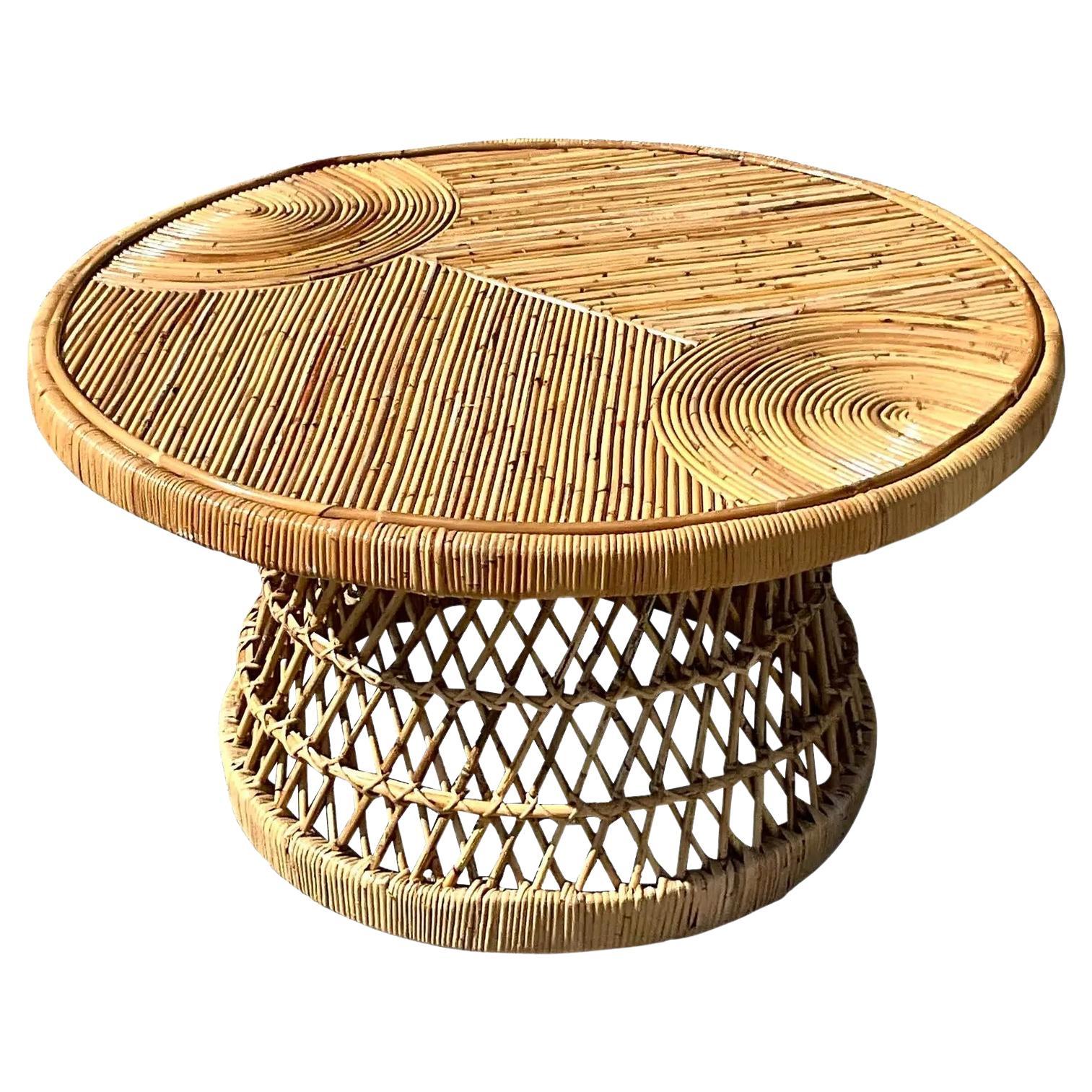 Split Reed Coffee Table at 1stDibs