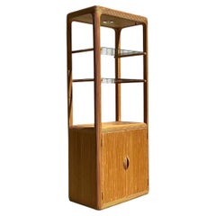Vintage Coastal Pencil Reed Etagere