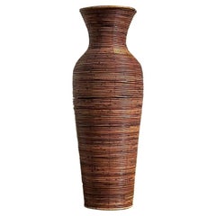 Vintage Coastal Bleistift Schilf Bodenvase