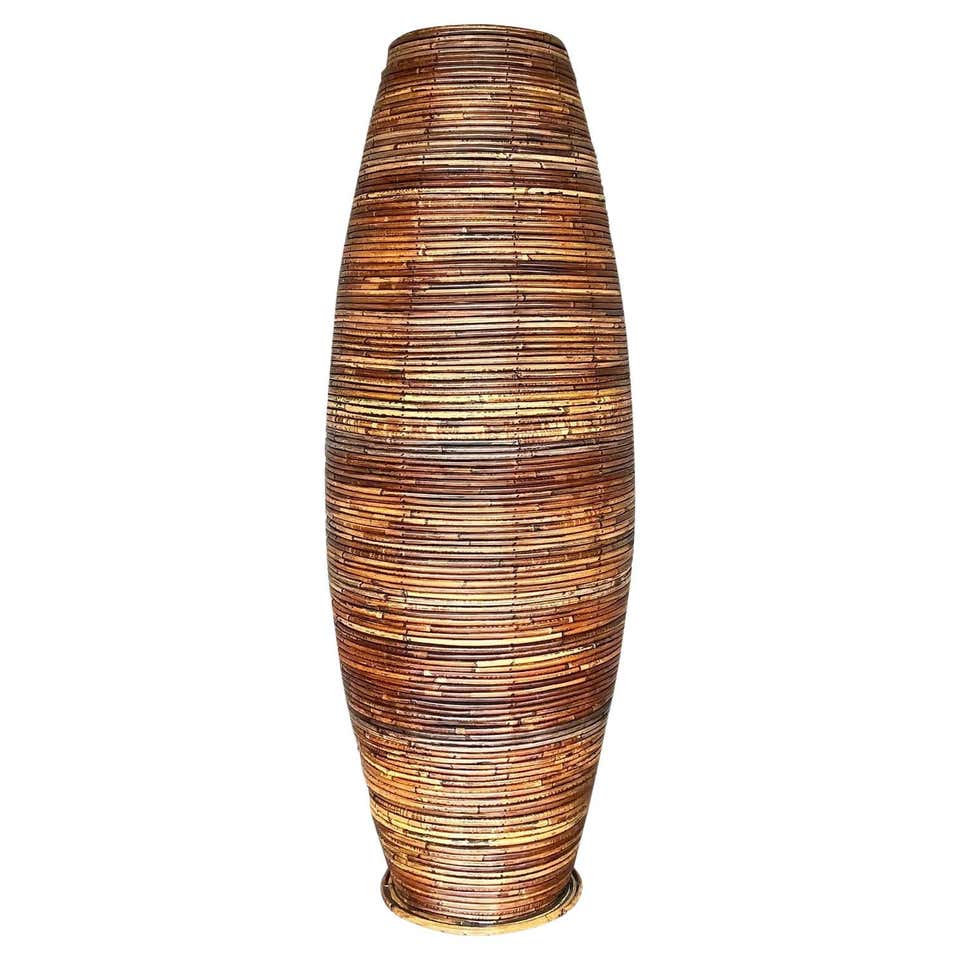 Vintage Coastal Pencil Reed Vases - Set of 2 For Sale at 1stDibs ...