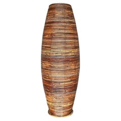 Vintage Coastal Pencil Reed Floor Vase