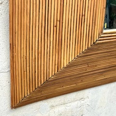 Vintage Coastal Pencil Reed Mirror