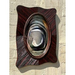 Vintage Coastal Pencil Reed Mirror