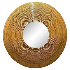 Vintage Coastal Pencil Reed Mirror