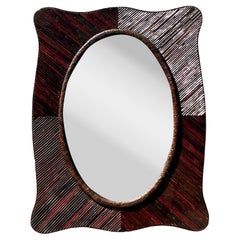 Vintage Coastal Pencil Reed Mirror