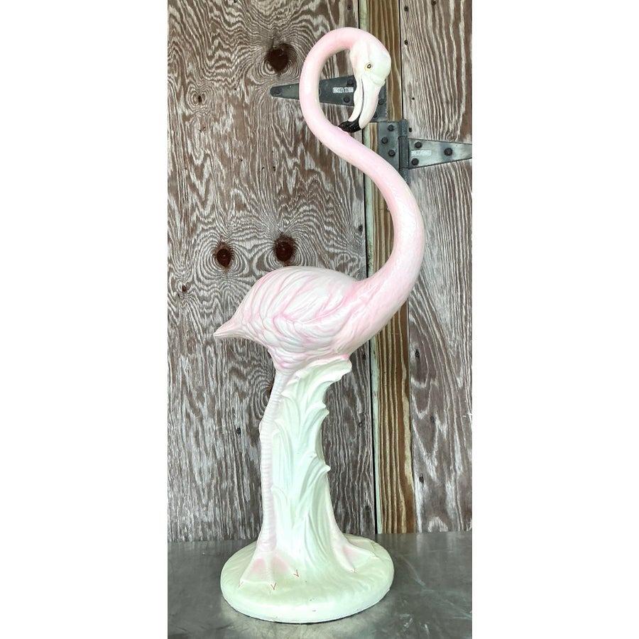 Flamenco costero vintage de escayola siglo XX