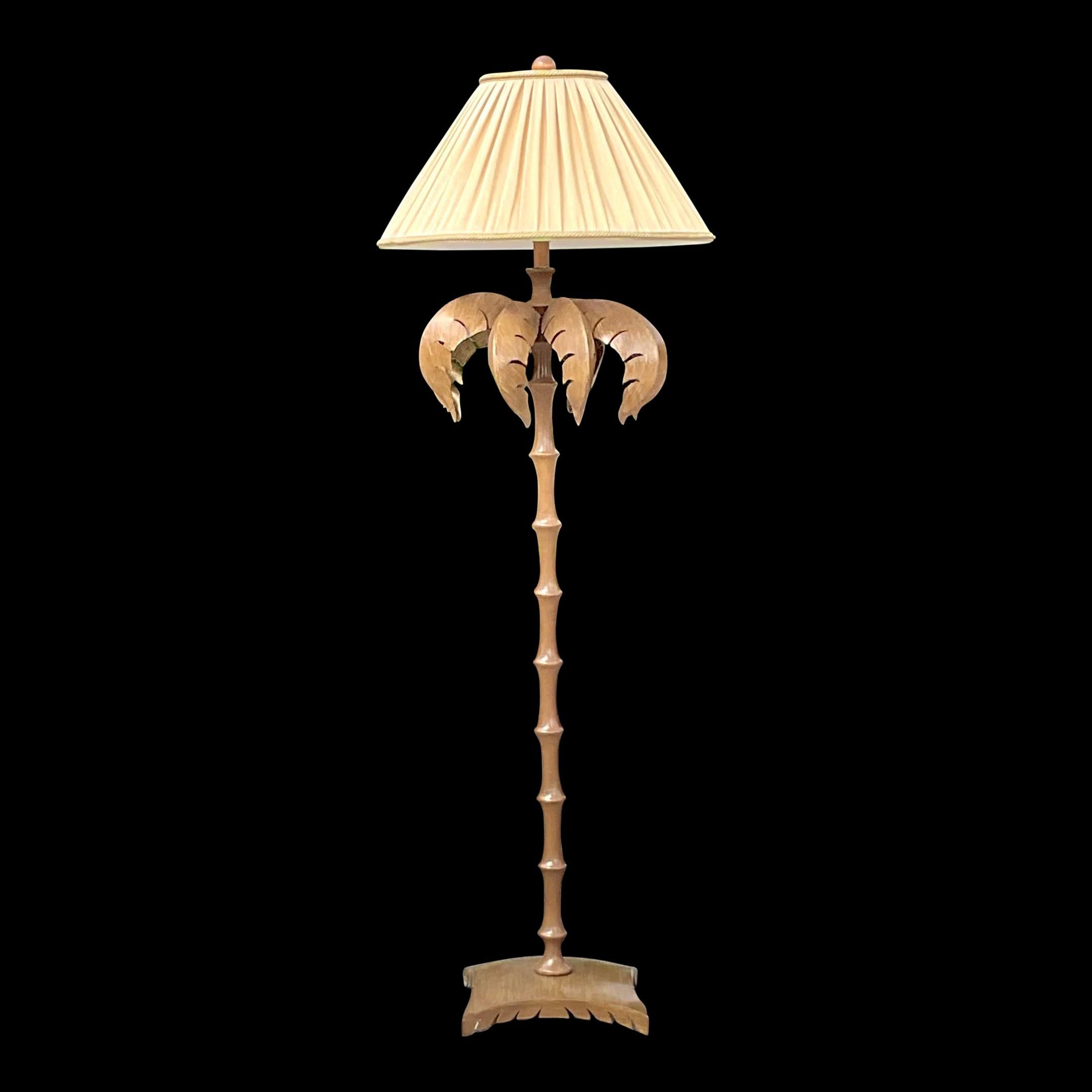 Lampada da terra a forma di albero di palma in metallo con taglio a punzone Vintage By in vendita 1