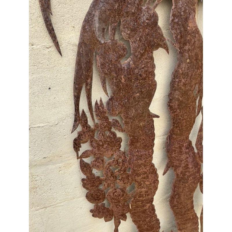 Industriale Vintage Coastal Punch Cut Palm Tree in vendita