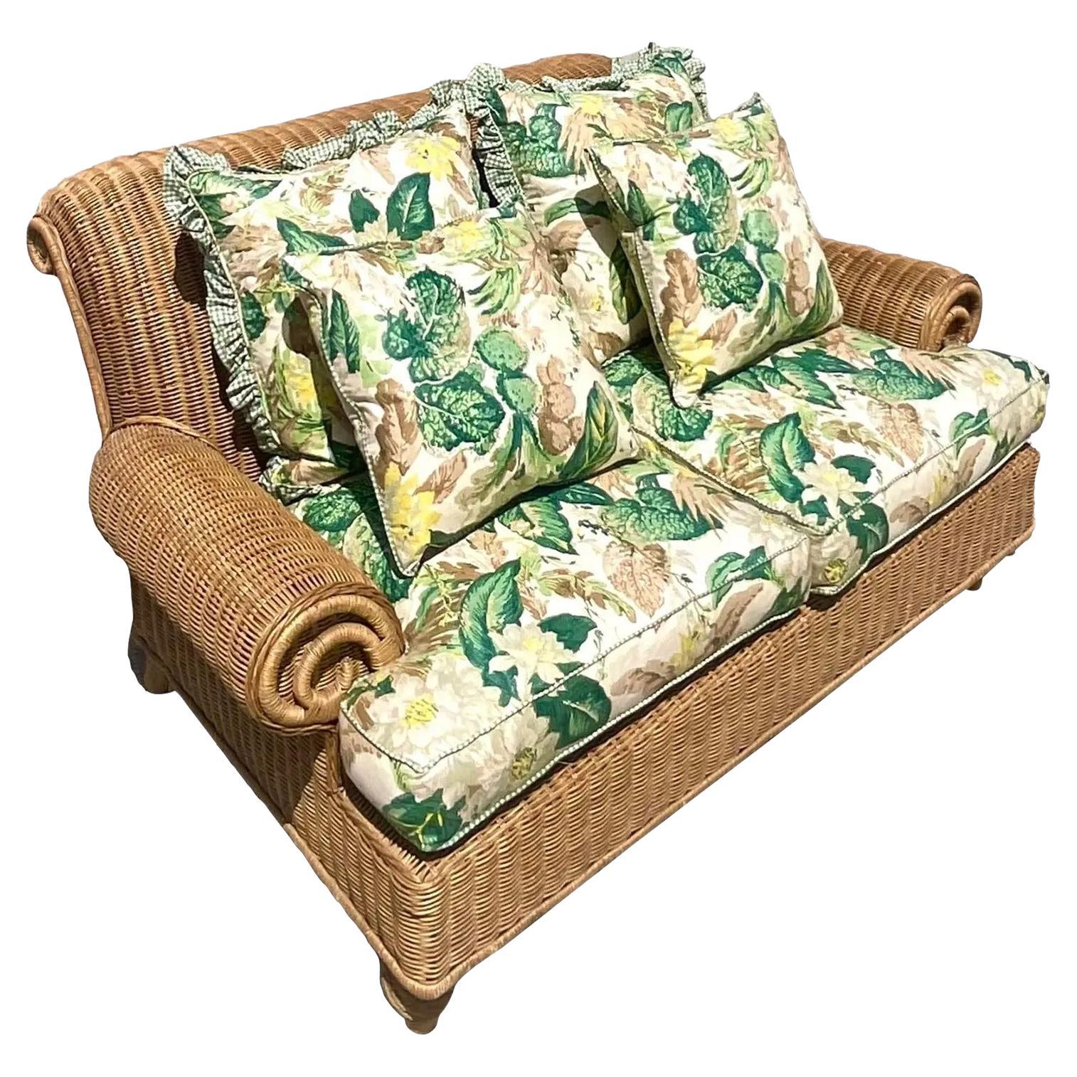 20th Century Rattan Loveseats 39 For Sale on 1stDibs