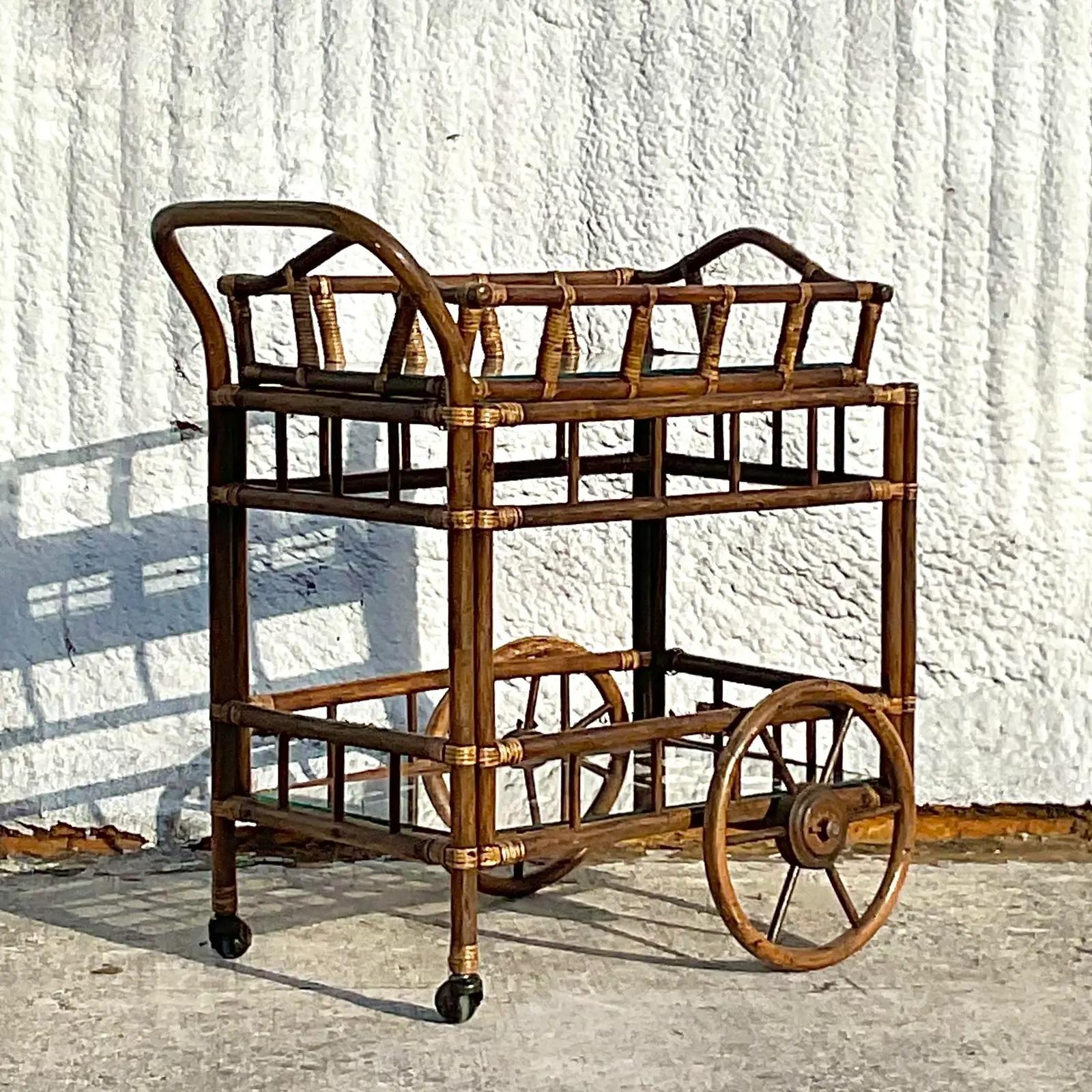 coastal bar cart