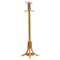 Vintage Coastal Rattan Coat Rack