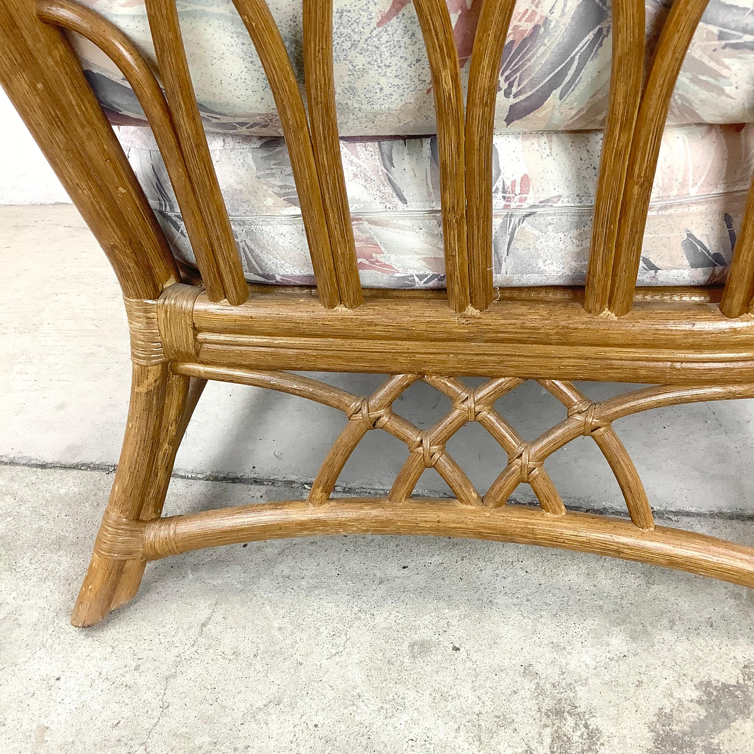 Vintage Coastal Rattan Lounge Chair by Lane Furniture 5