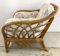 Vintage Coastal Rattan Lounge Chair by Lane Furniture